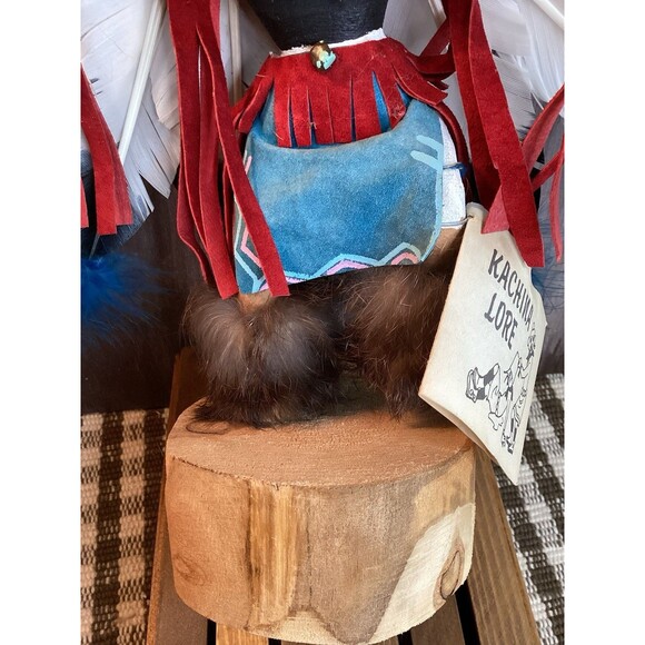 Kachina Doll EAGLE DANCER Signed /Number Fyazzie Eagle 11" T x 14"W Rain Weather - Picture 12 of 16